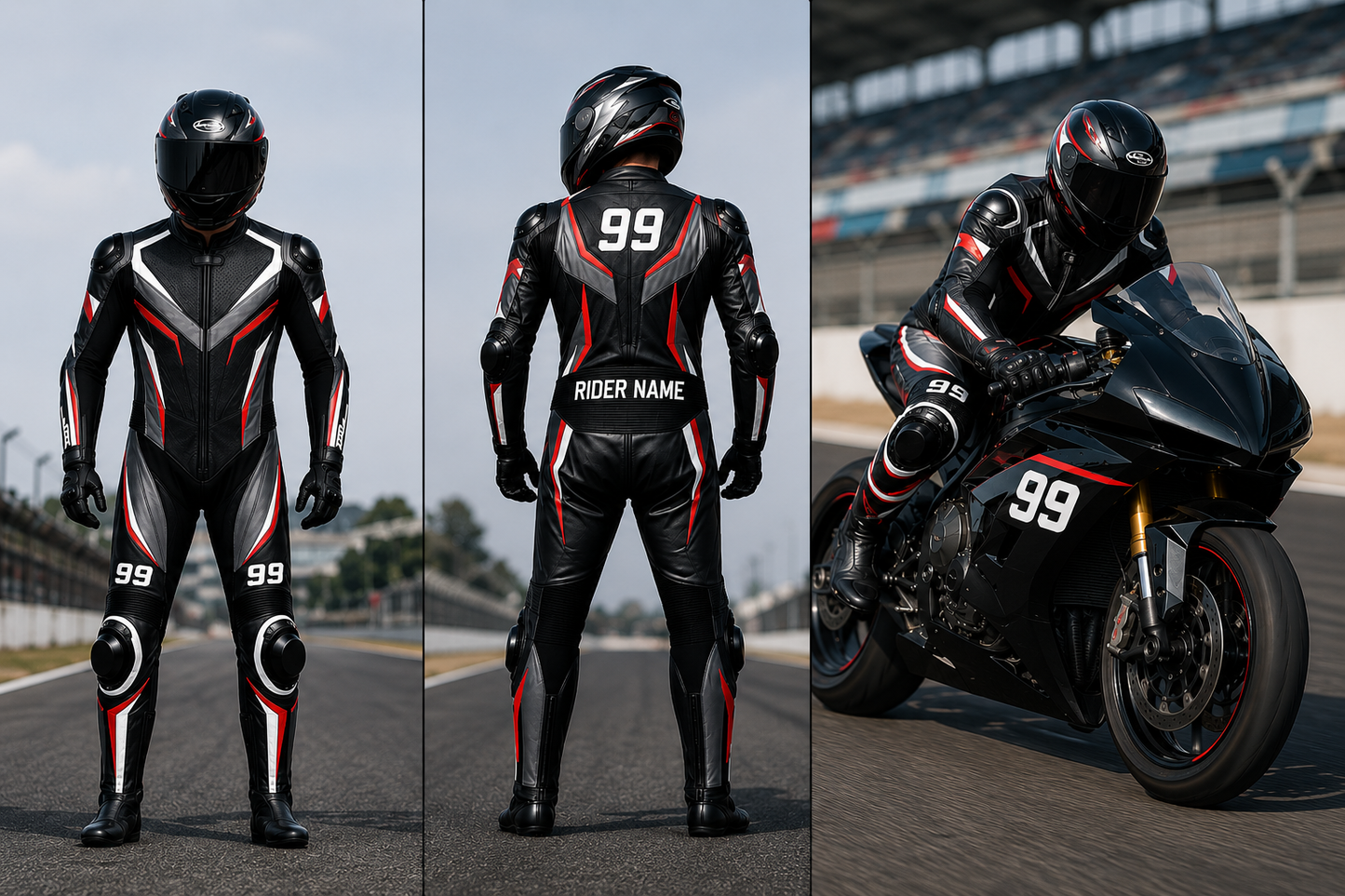 KGS Custom Racing Suit – Black / Red Edition